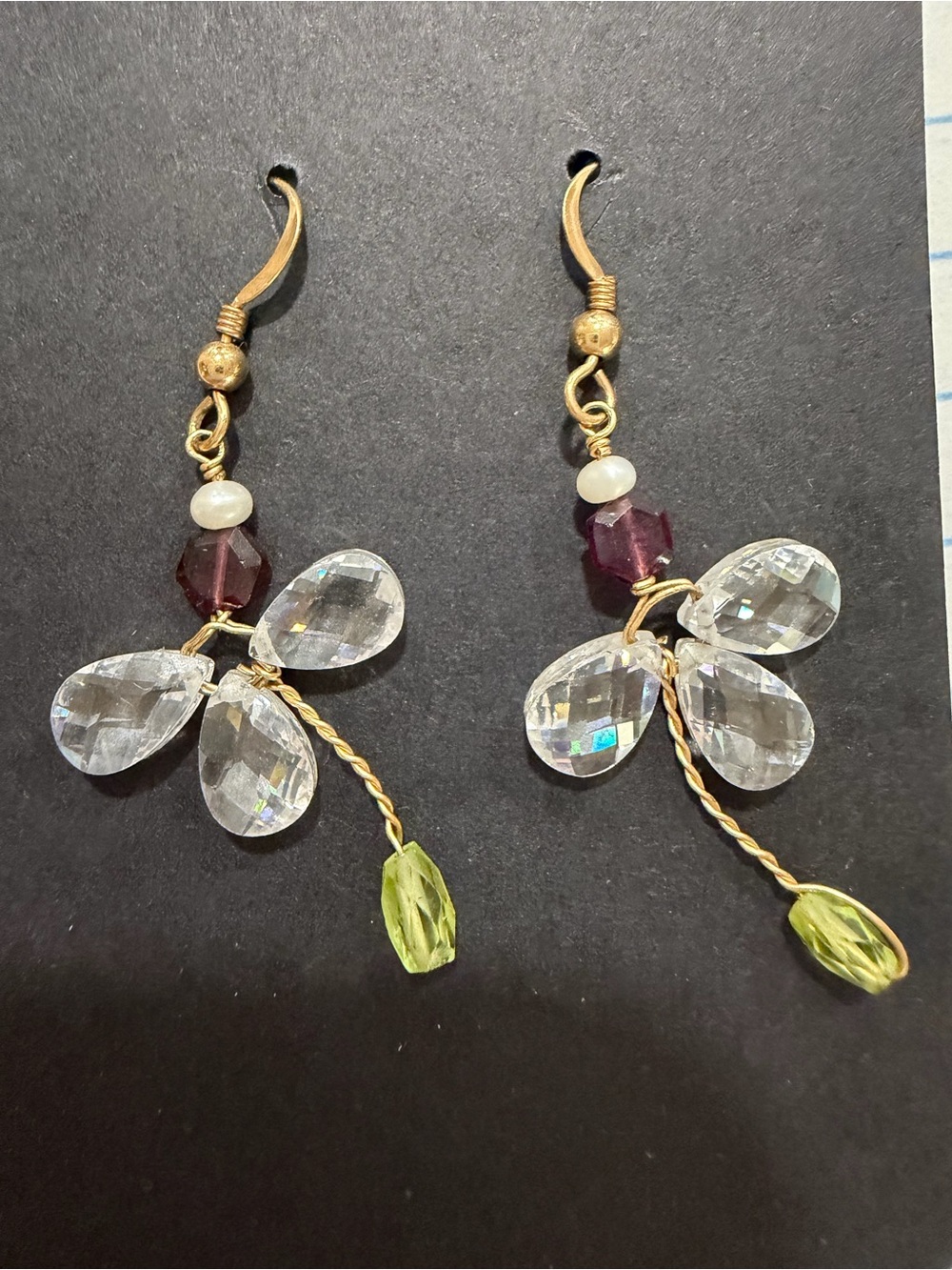 Handcrafted Dangle Drop Floral Earrings